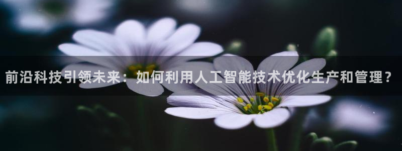 前沿科技引领未来：如何利用人工智能技术优化生产和管理？